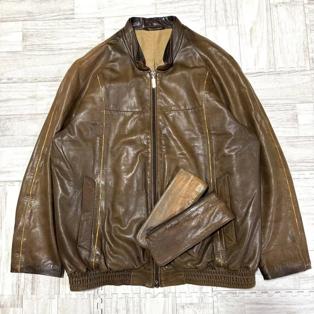 ZILLI leather jacket with a regular price of over 1 million yen, equivalent to Wool lining L