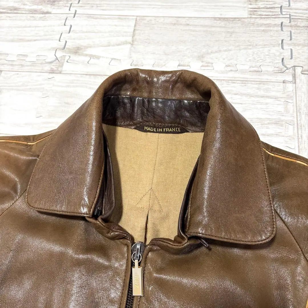 ZILLI leather jacket with a regular price of over 1 million yen, equivalent to Wool lining L