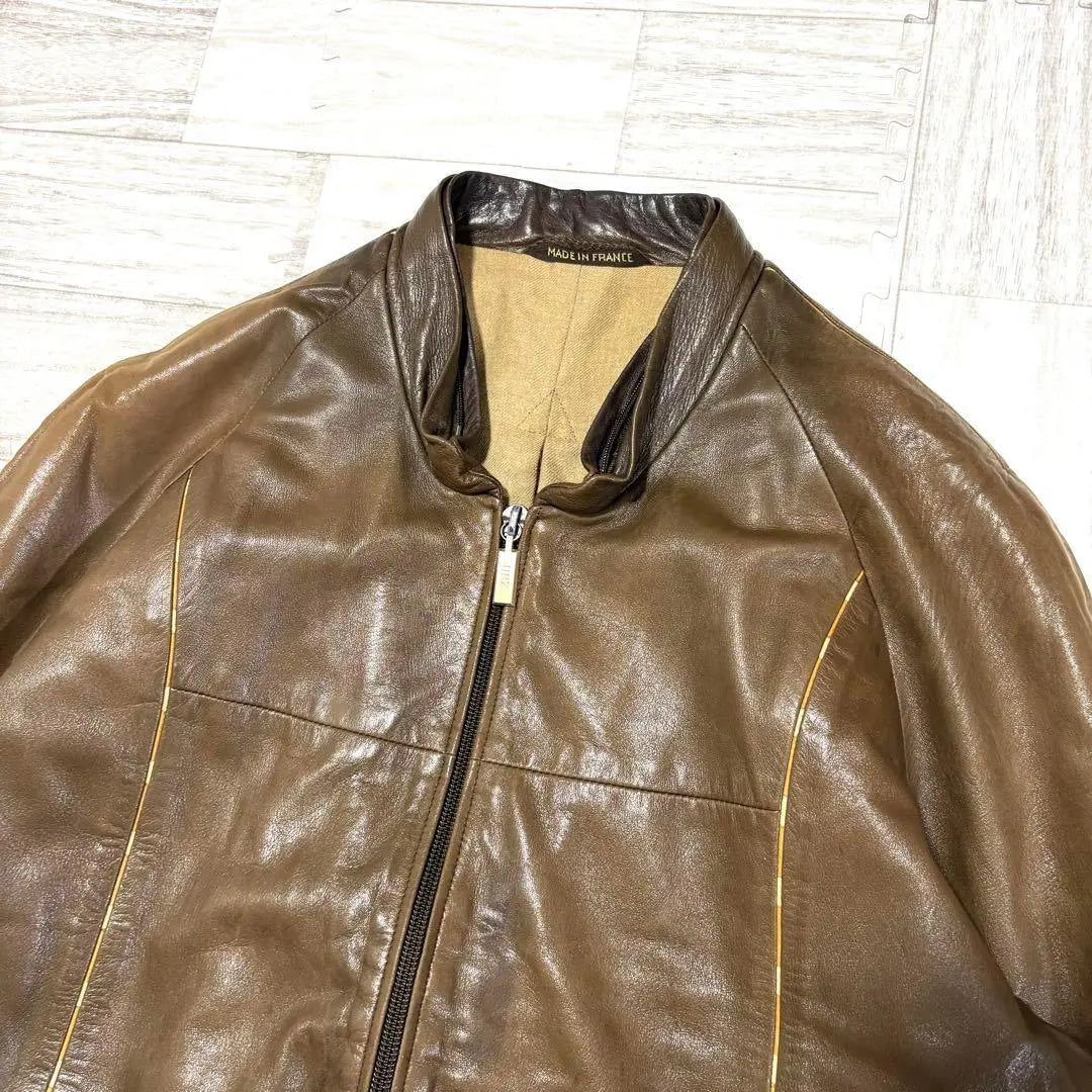 ZILLI leather jacket with a regular price of over 1 million yen, equivalent to Wool lining L