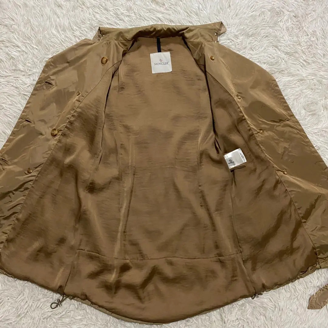 Mujer Moncler Gabardina Nylon Cinturón Beige XS LEMENEZ | モンクレール トレンチコート ナイロン ベージュ ベルト XS LEMENEZ