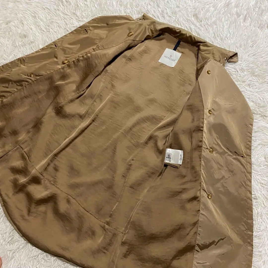 Mujer Moncler Gabardina Nylon Cinturón Beige XS LEMENEZ | モンクレール トレンチコート ナイロン ベージュ ベルト XS LEMENEZ