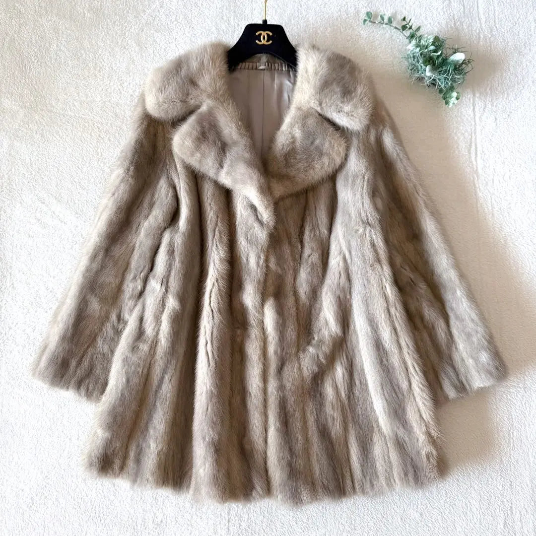 EMBA Natural Blue Mink Length 74cm MINK Fur Coat | EMBA エンバ　ナチュラルブルーミンク　着丈74cm MINK 毛皮コート