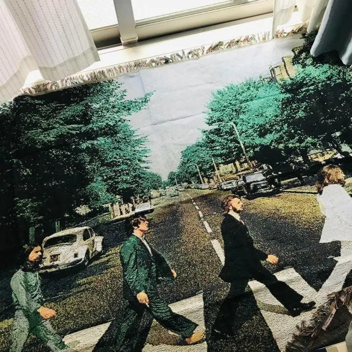 Tapiz de alfombra de los Beatles, fondo interior, funda de sofá, moda S