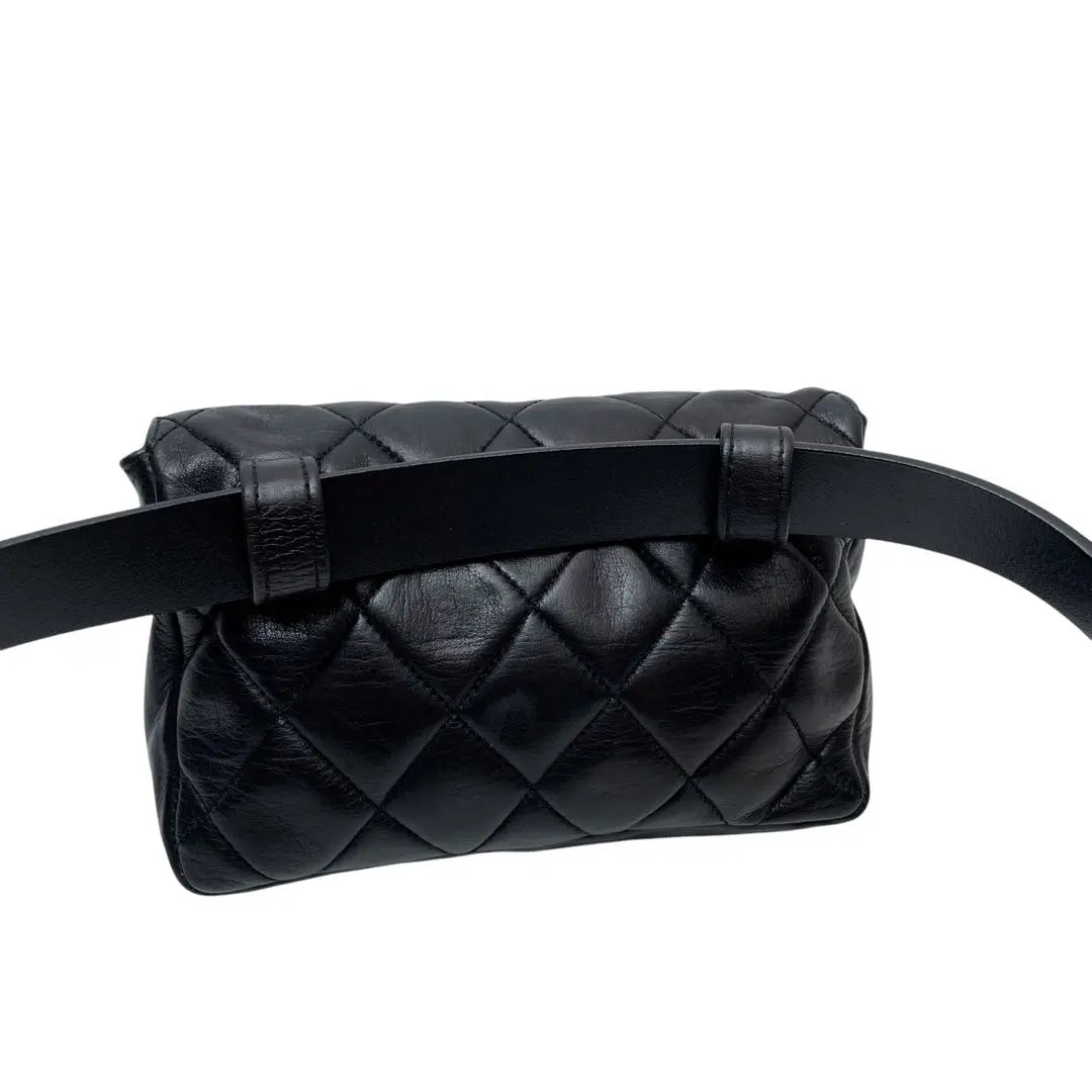 Chanel Matelasse lambskin waist pouch body bag Coco mark