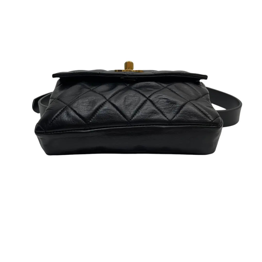 Chanel Matelasse lambskin waist pouch body bag Coco mark