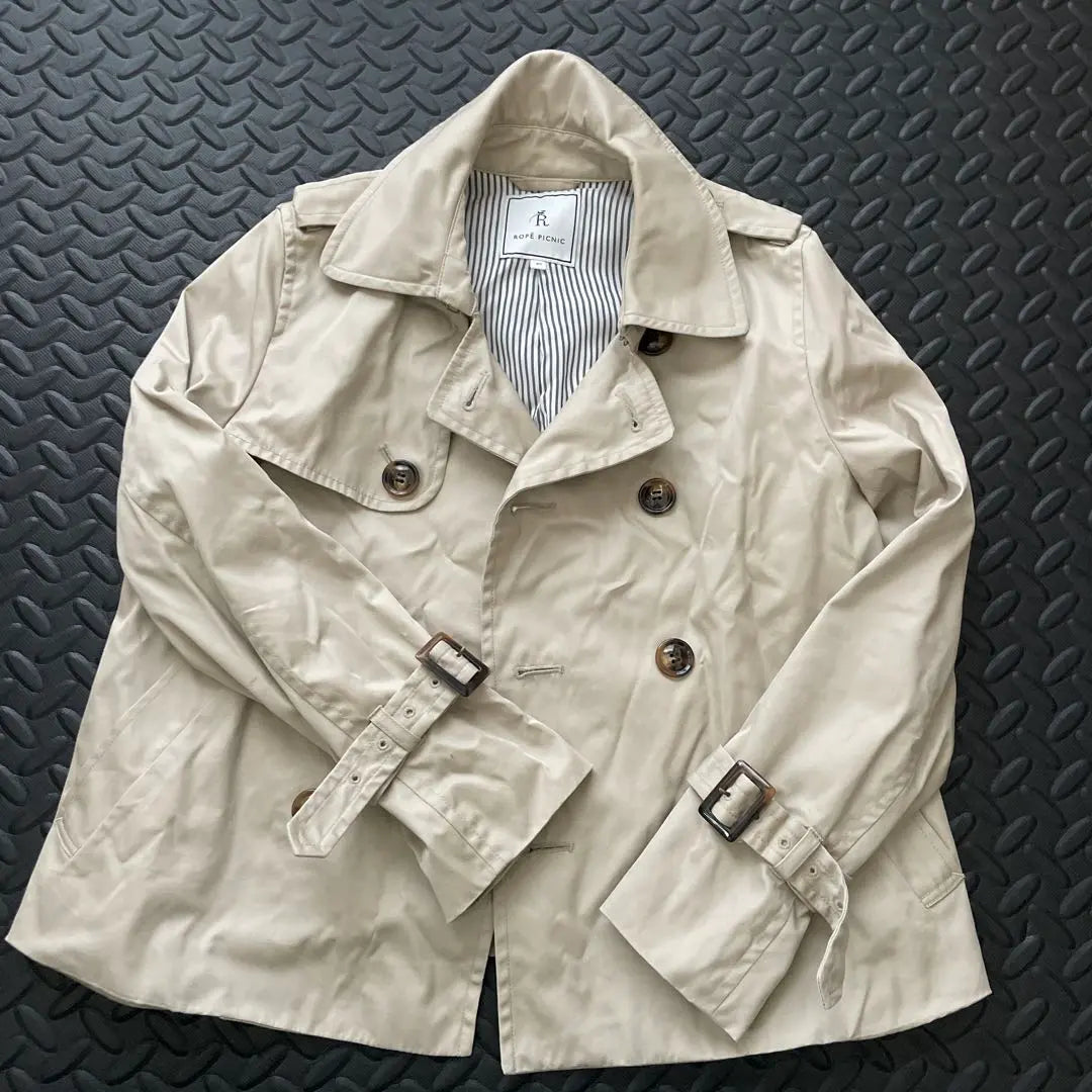 ROPÉ PICNIC Beige Short Trench Coat 40