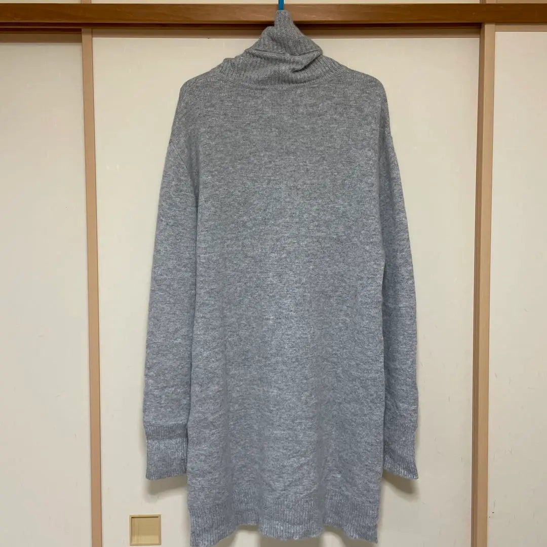 LAGUNAMOON Gray Long Knit Turtleneck