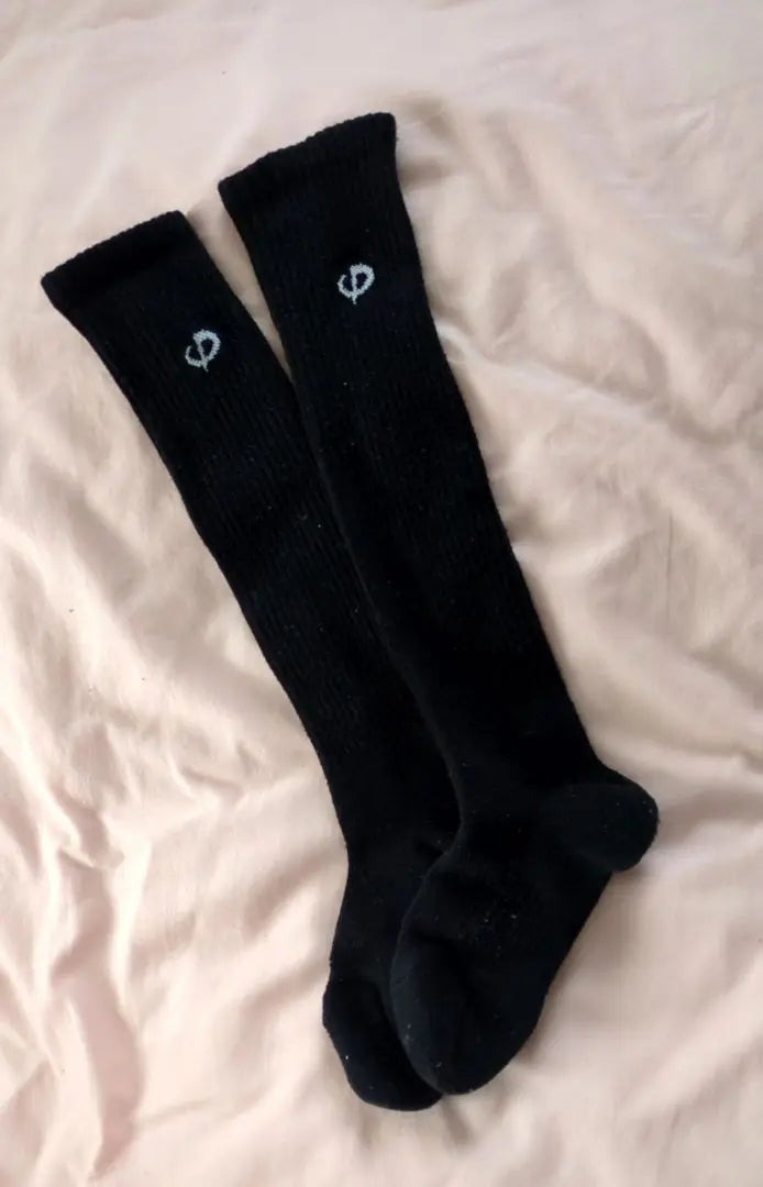 [Phiten] Volleyball Black Long Socks