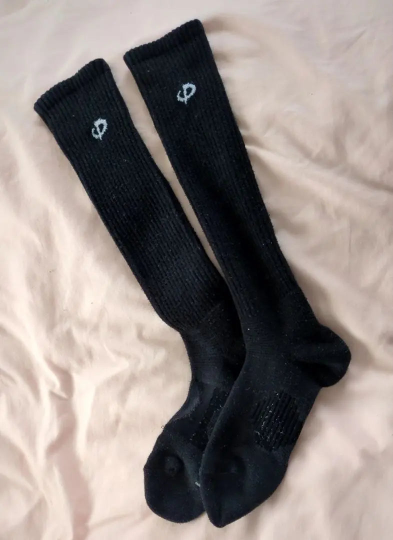 [Phiten] Volleyball Black Long Socks