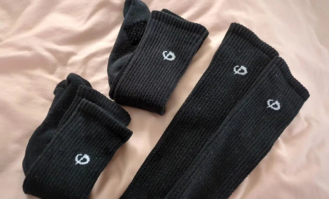 [Phiten] Volleyball Black Long Socks