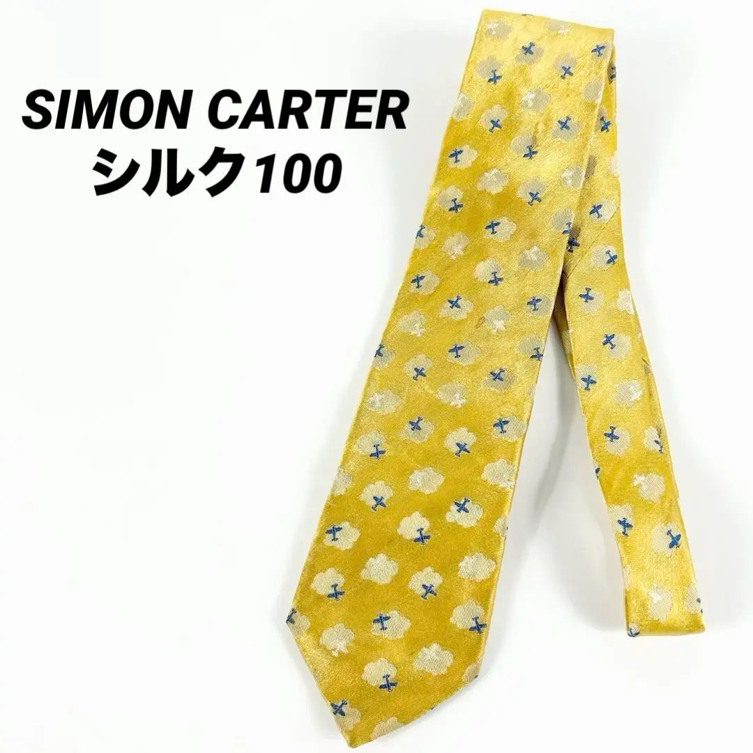 [Good condition] Simon Carter silk tie all-over pattern casual business popular