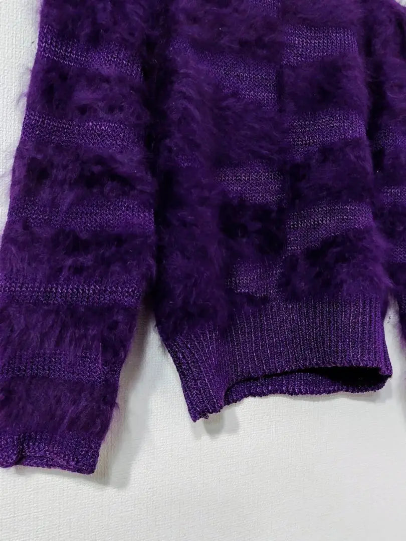 Rare Vintage MS Kipps Angola Fur Switching Knit Souter | 希少 Vintage Ms KIPPS アンゴラ ファー 切替 ニット セーター