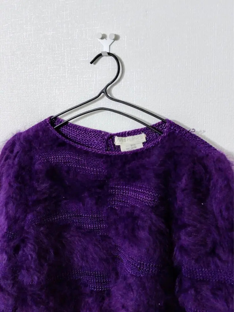 Rare Vintage MS Kipps Angola Fur Switching Knit Souter | 希少 Vintage Ms KIPPS アンゴラ ファー 切替 ニット セーター