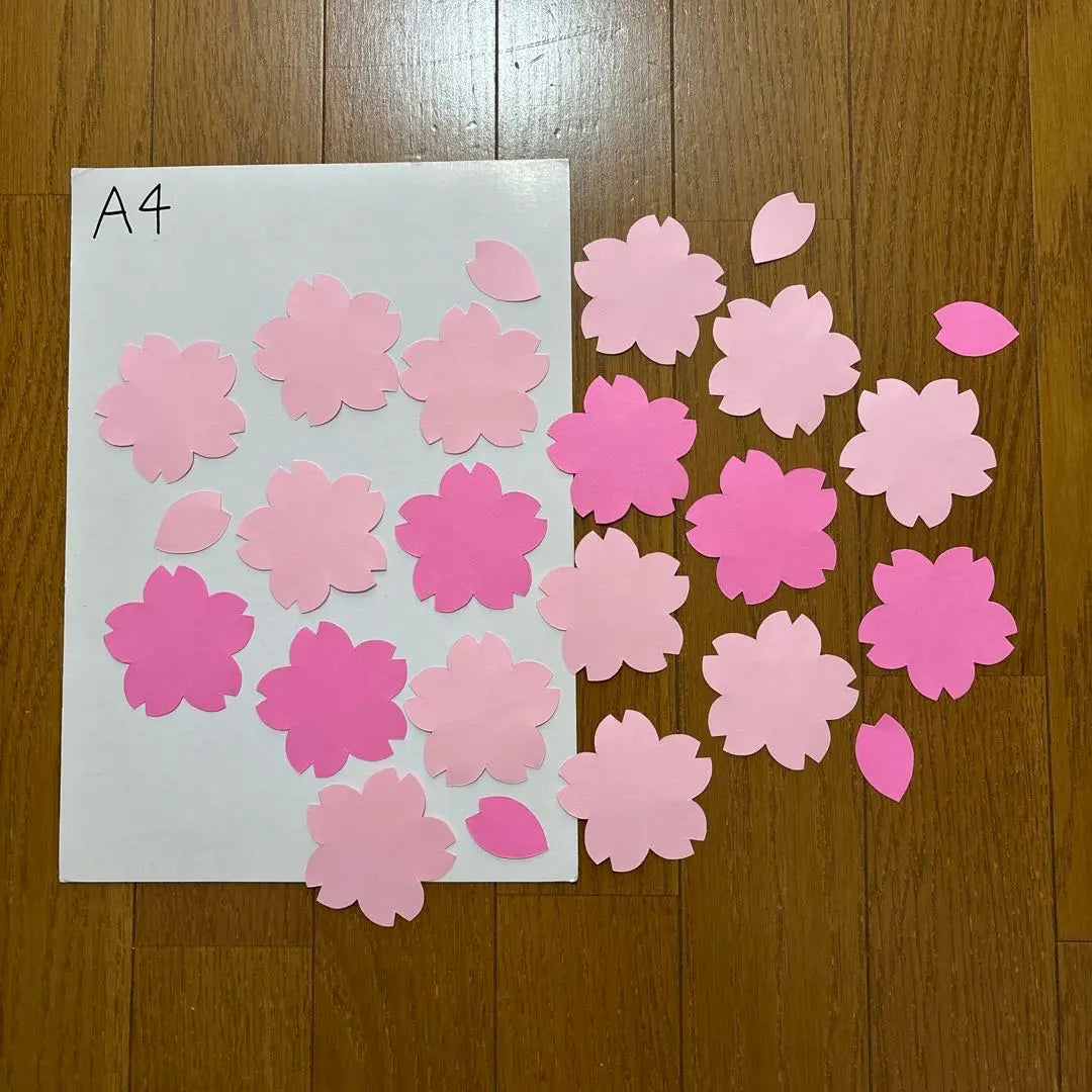 Wall decoration [Sakura ②] Small flowers Spring March April Childcare materials Drawing paper