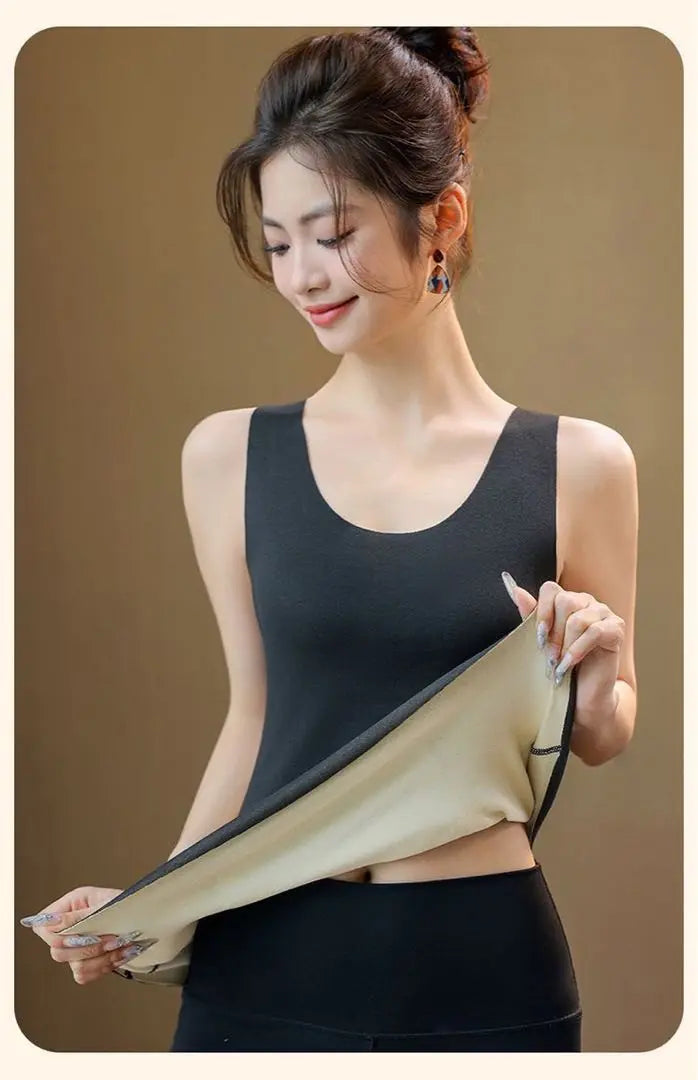 Women's innerwear with front and back pockets, tank top, sleeveless top, underwear | レディース インナー 前後ポケット付き タンクトップ ノースリーブトップス 下着