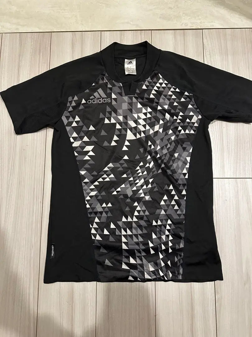 adidas geometric pattern shirt black