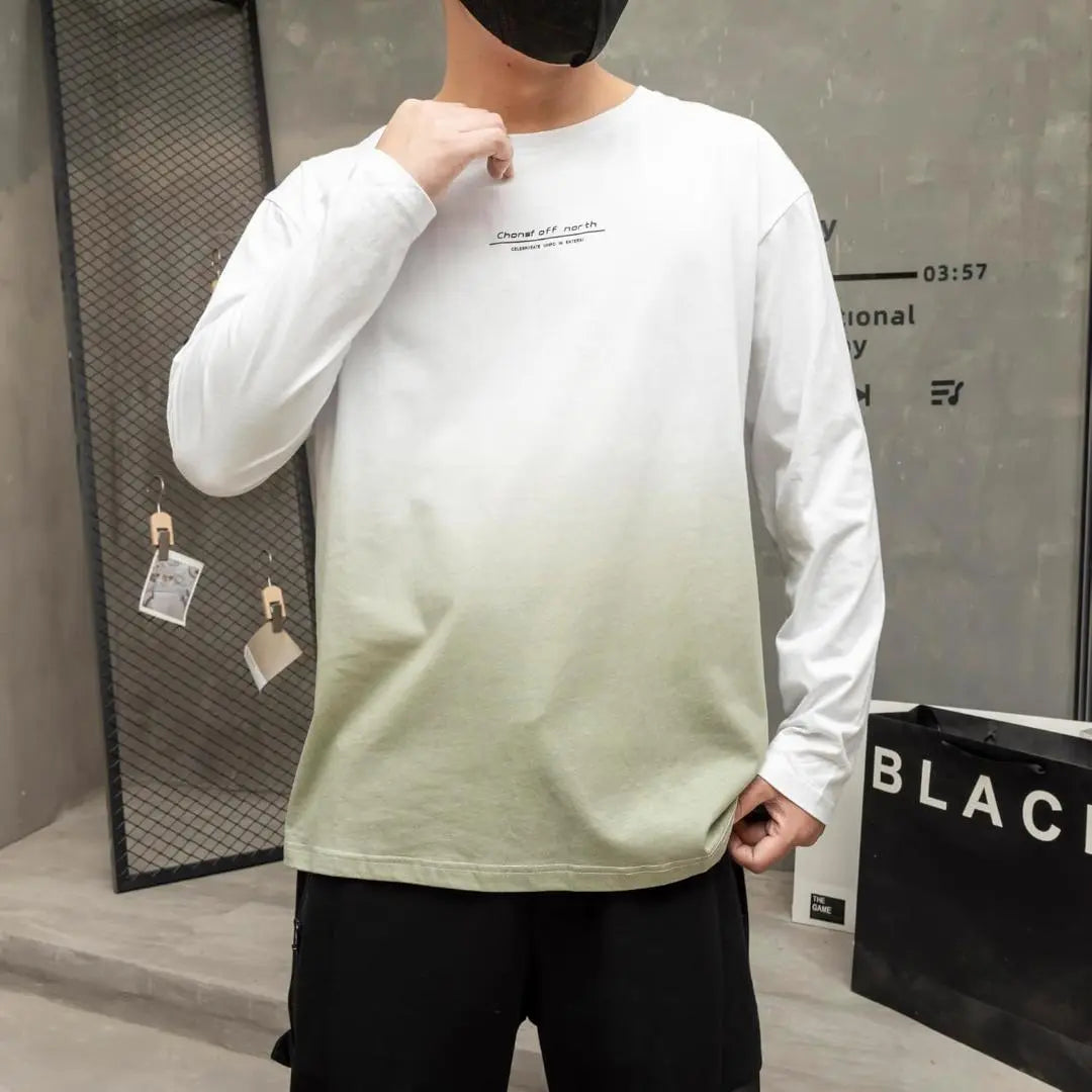 [ATCGAUG] T -shirt Men's Long Sleeve Large Size Long Sleeve T -shirt Graday | [ATCGAUG] tシャツ メンズ 長袖 大きいサイズ 長袖Tシャツ グラデー