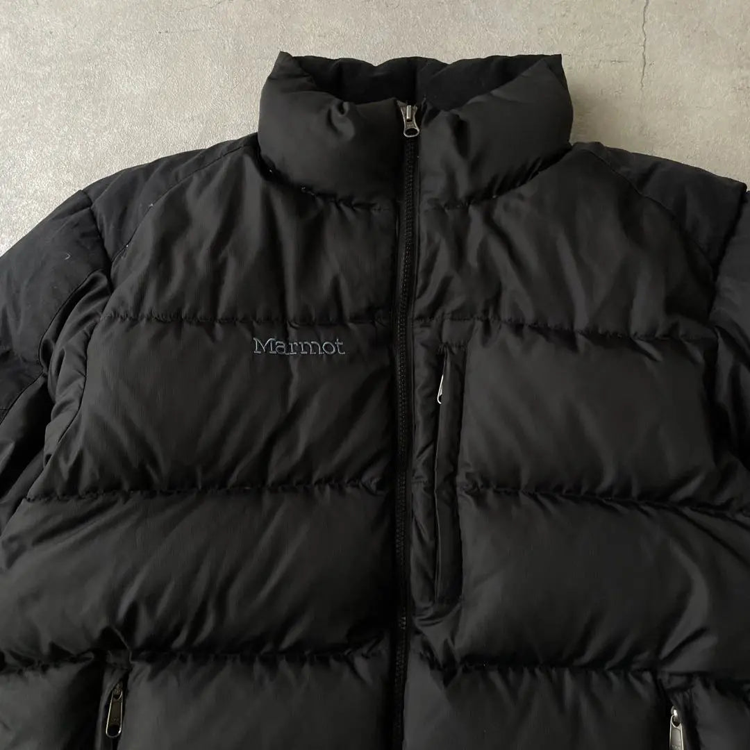 00'S MARMOT Marmot down jacket logo black | 00's Marmot マーモット ダウンジャケット ロゴ 黒