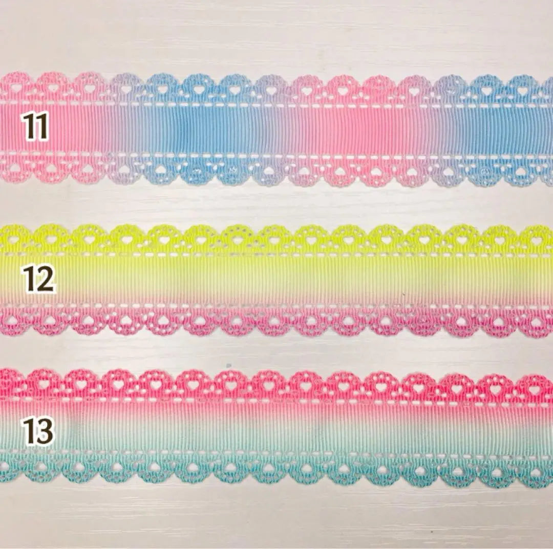 Limited stock‼ ︎ Heart Race with Pattern ♡ Grosgrain Ribbon 1m90 yen 30mm width