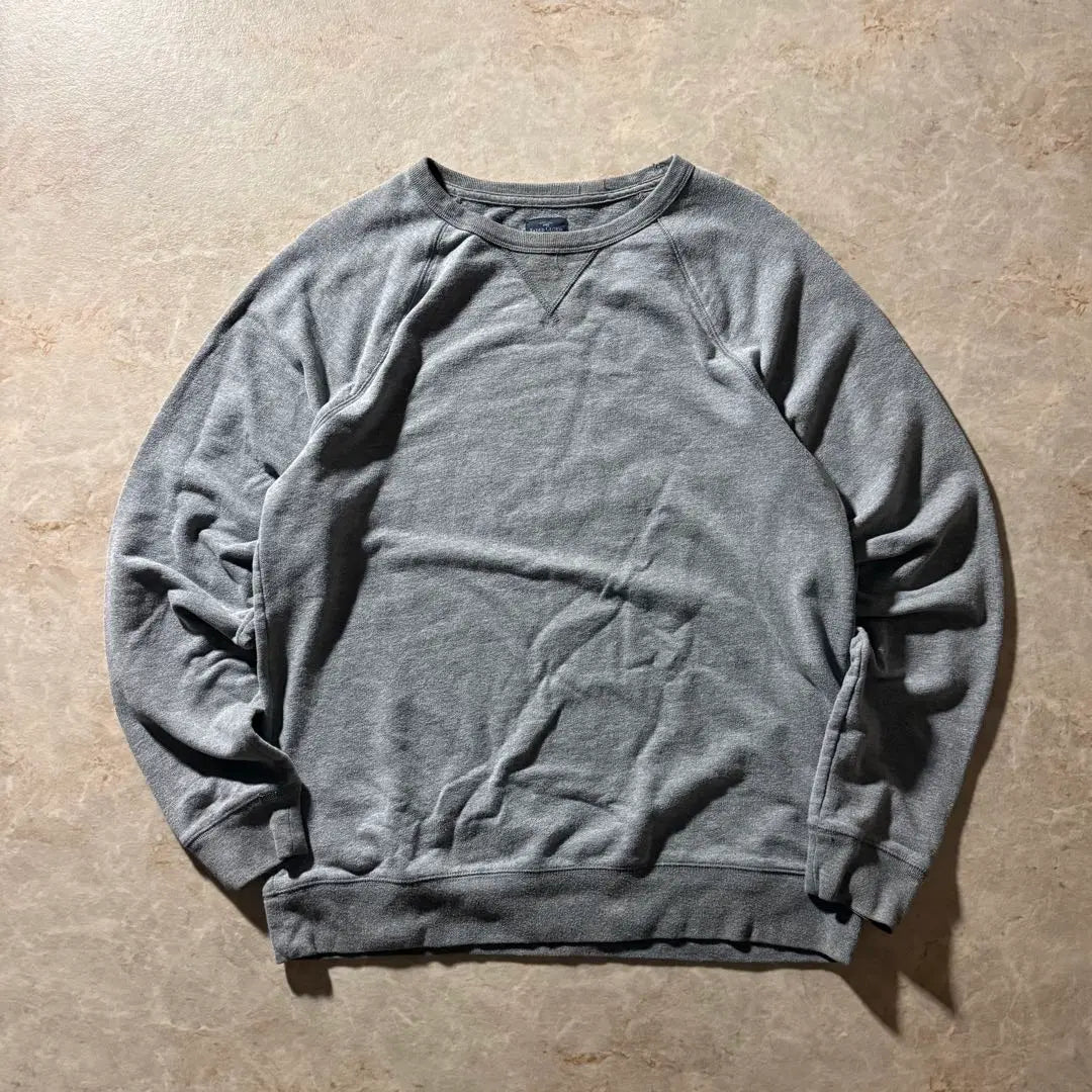 FADED GLORY Melange Sweatshirt M Gray Vintage Raglan Beautiful Plain CBOY