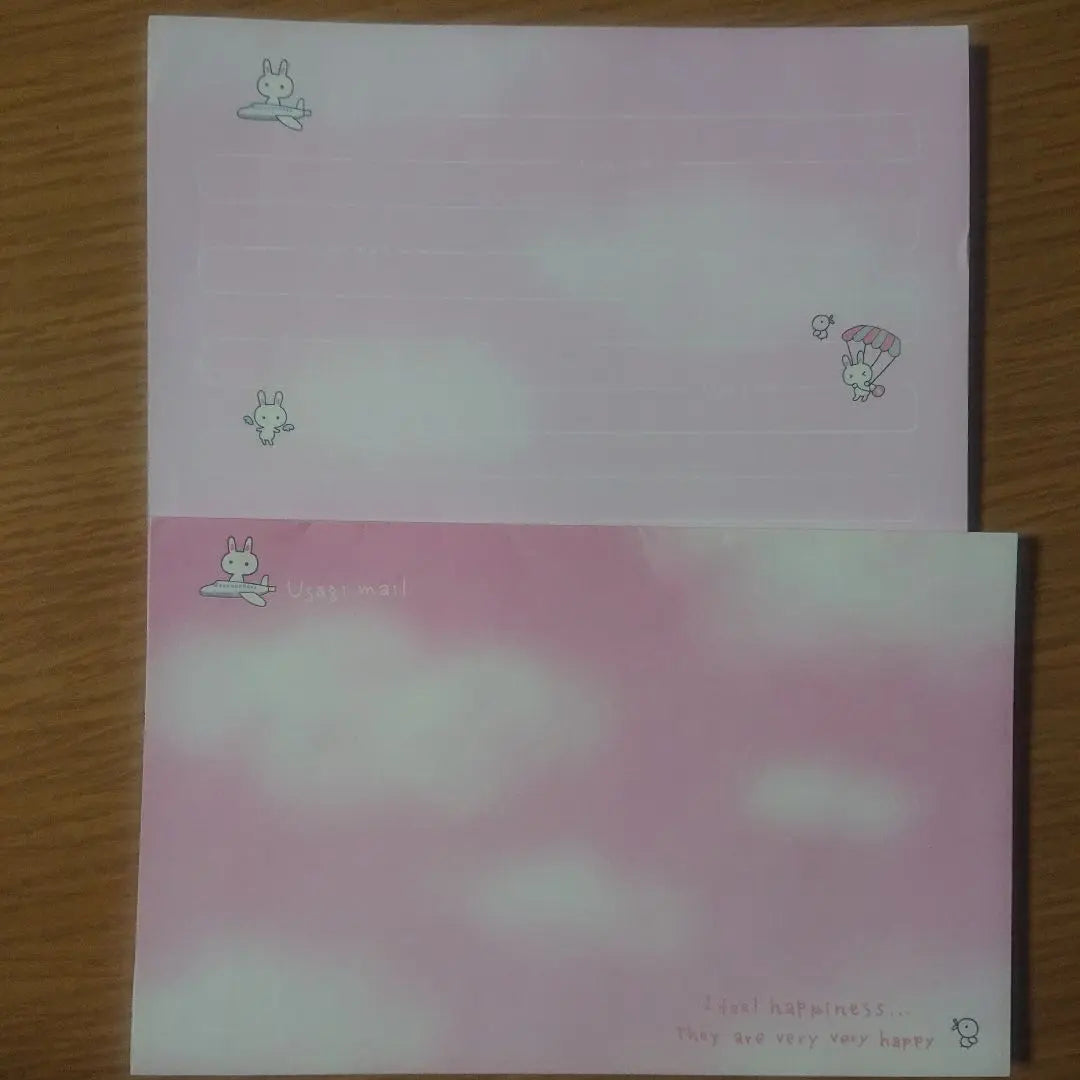 Rabbit Mail Letter Set Heisei Retro