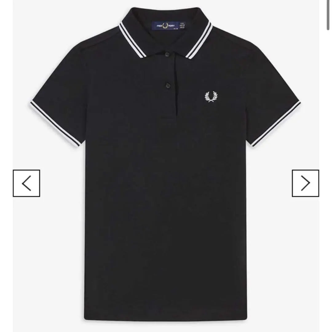 Polo de punto Fred Perry en blanco y negro talla 10 del Reino Unido Fred Perry liso