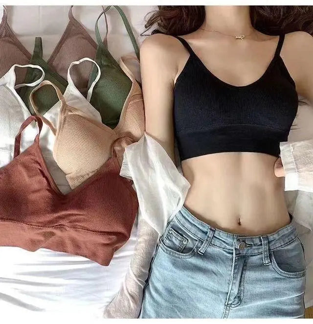 [Set of 2] Very popular ☆ Sports bra Bra top Cami top with cup