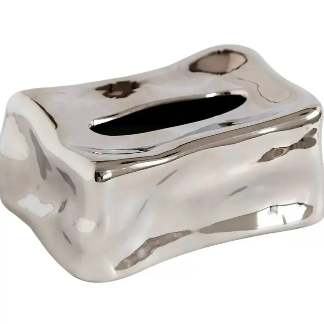 Tissue case Small Ceramic Interior Silver Silver Luxury