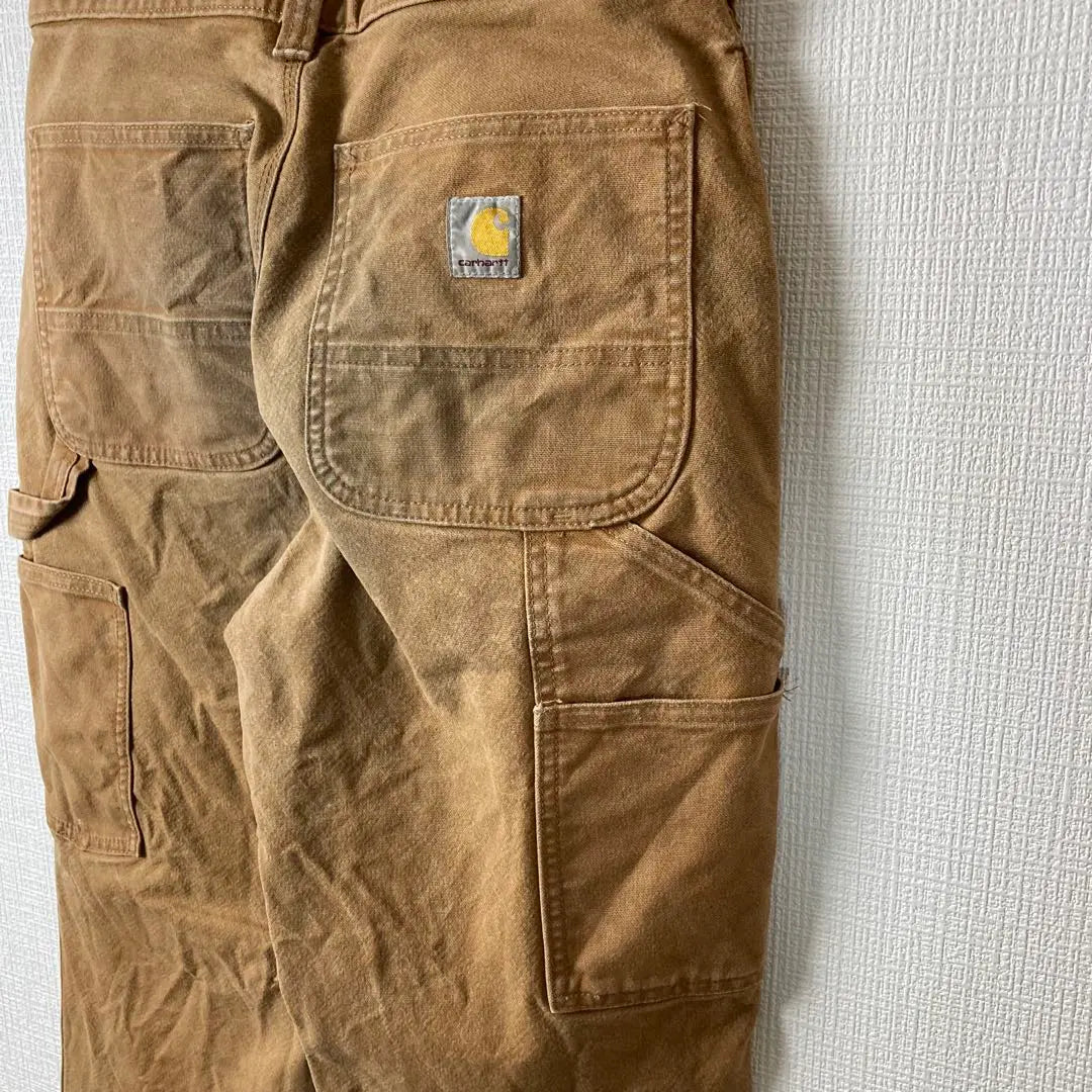 844 carhartt double knee dark coffee w30 duck