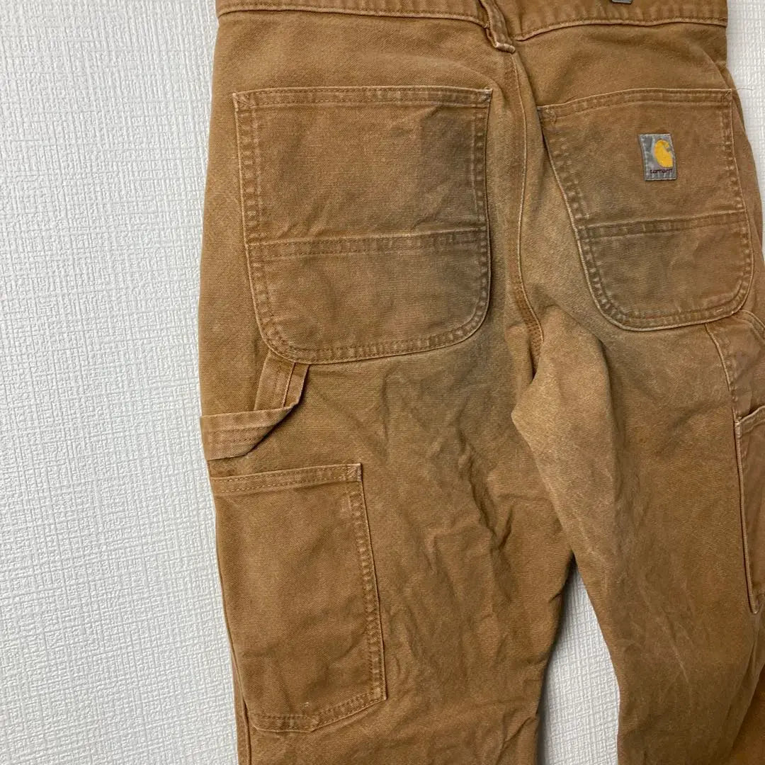 844 carhartt double knee dark coffee w30 duck