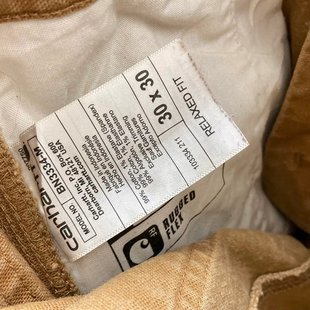 844 carhartt double knee dark coffee w30 duck