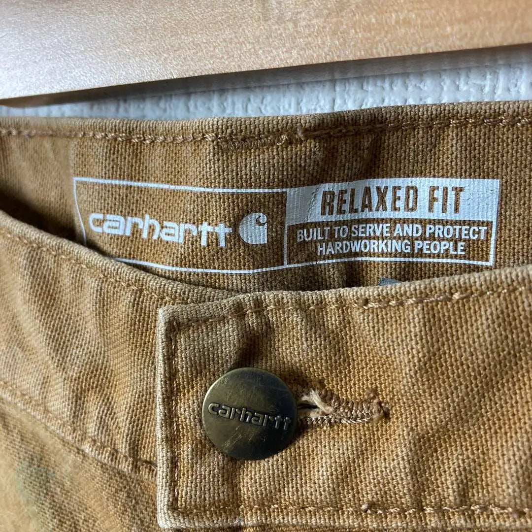 844 carhartt double knee dark coffee w30 duck