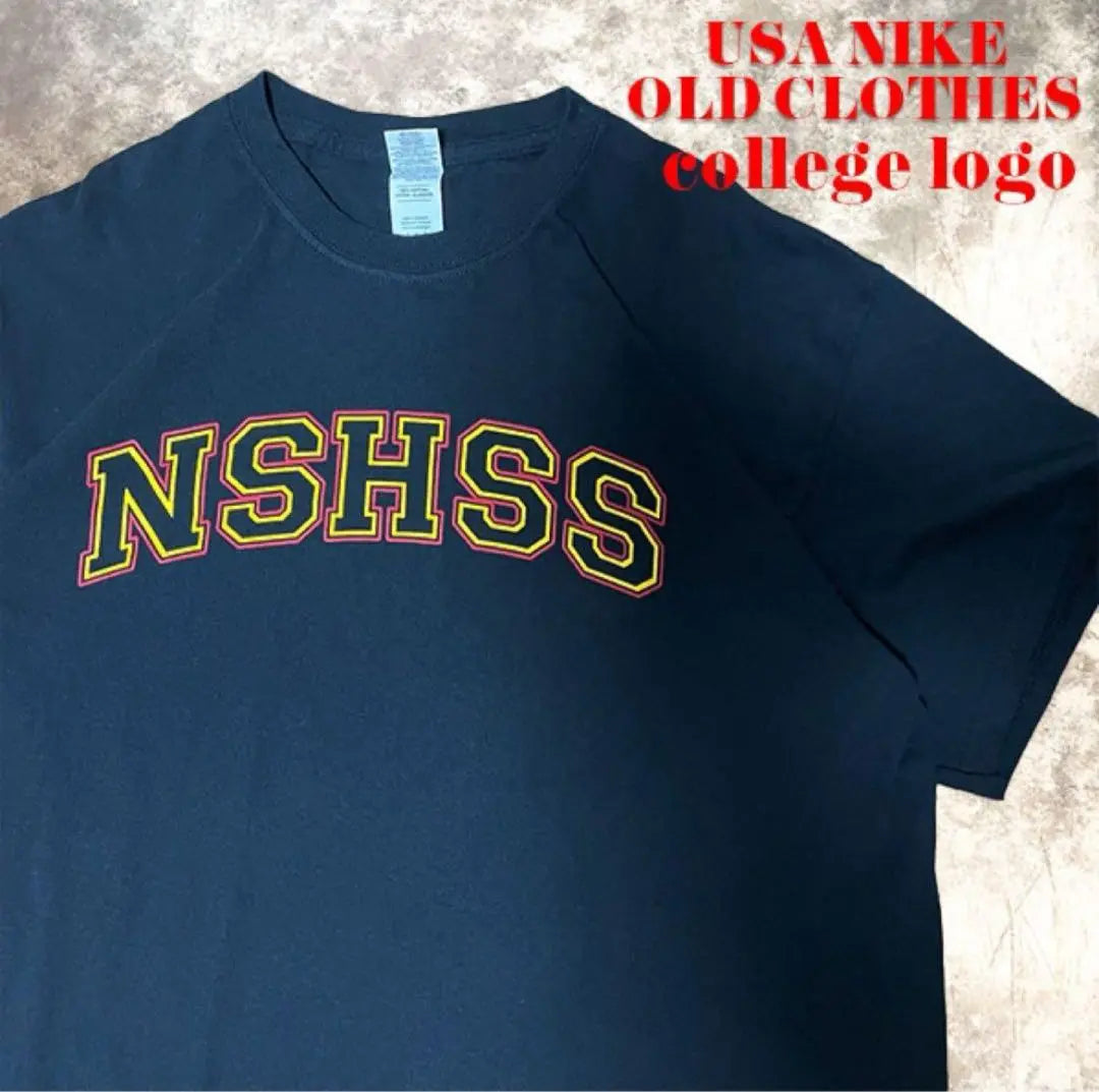 ◯ US used clothing College logo NSHSS GILDAN