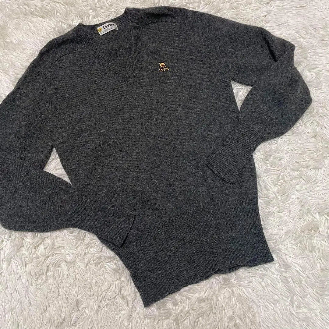 ☆LYNX☆【M size】Knit sweater black one point warm