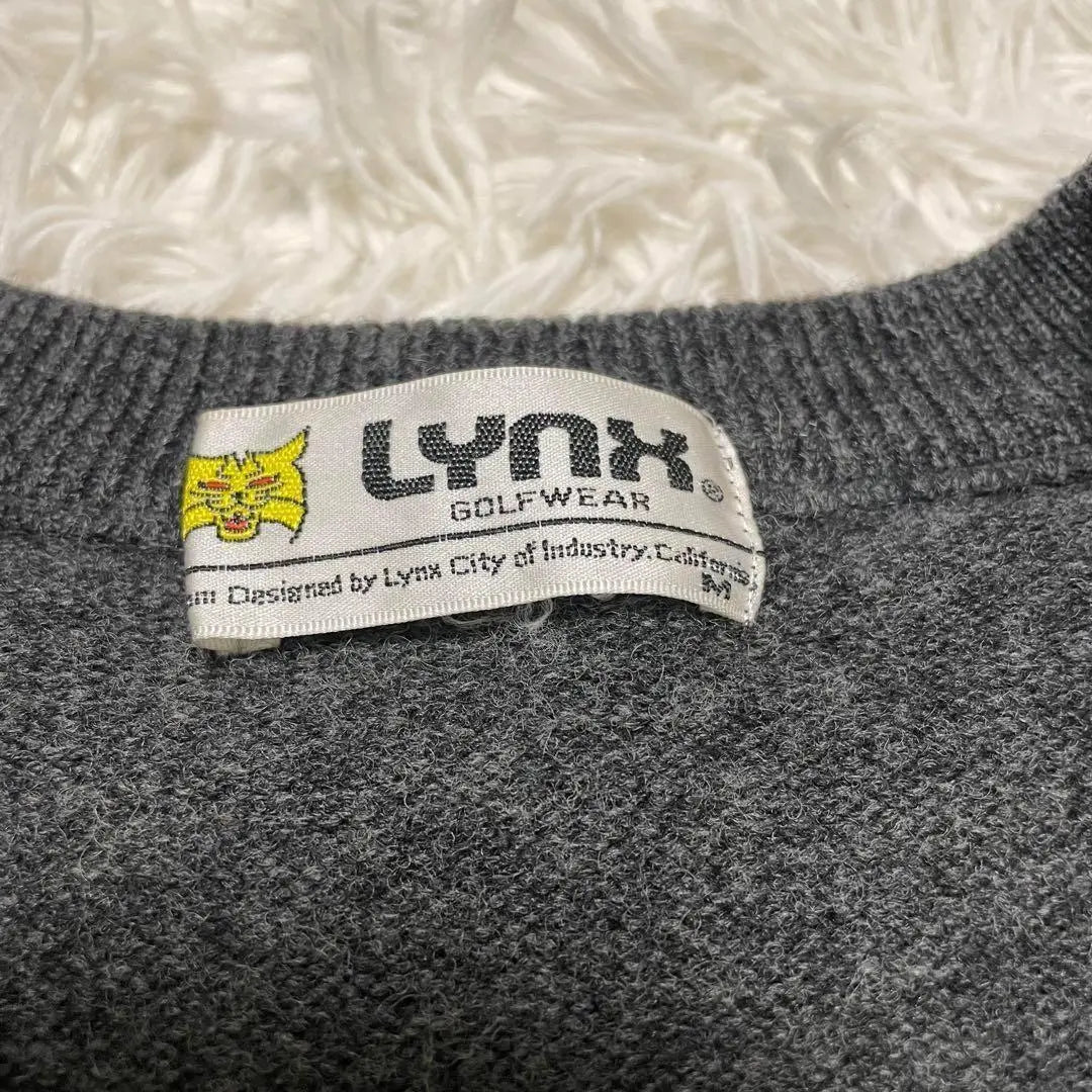 ☆LYNX☆【M size】Knit sweater black one point warm