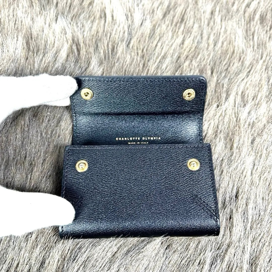 《Beautiful condition✨Rare》CHARLOTTE OLYMPIA Card Case Cat Black C410