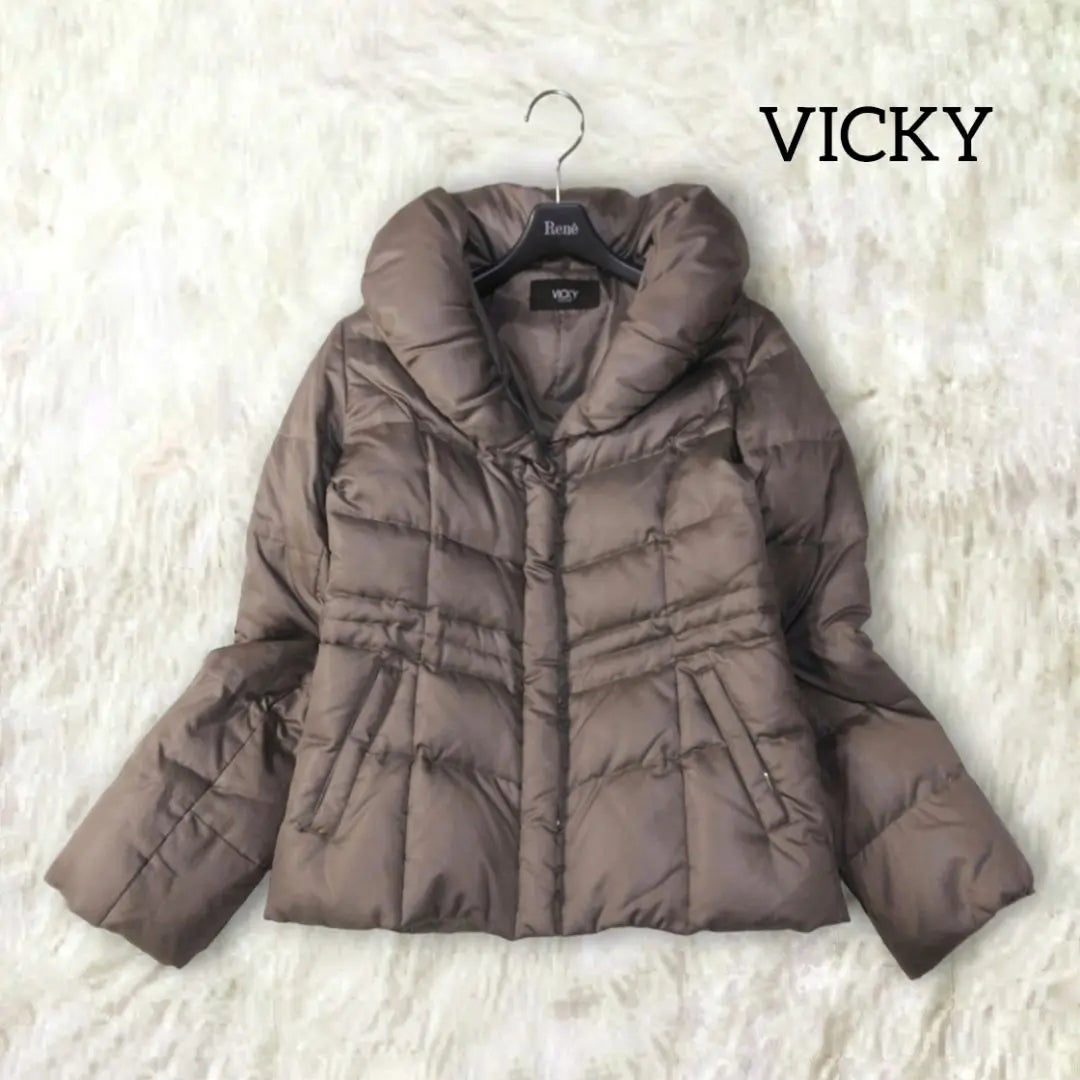 Chaqueta de plumas Vicky de 2 m de volumen, color marrón, abrigo exterior