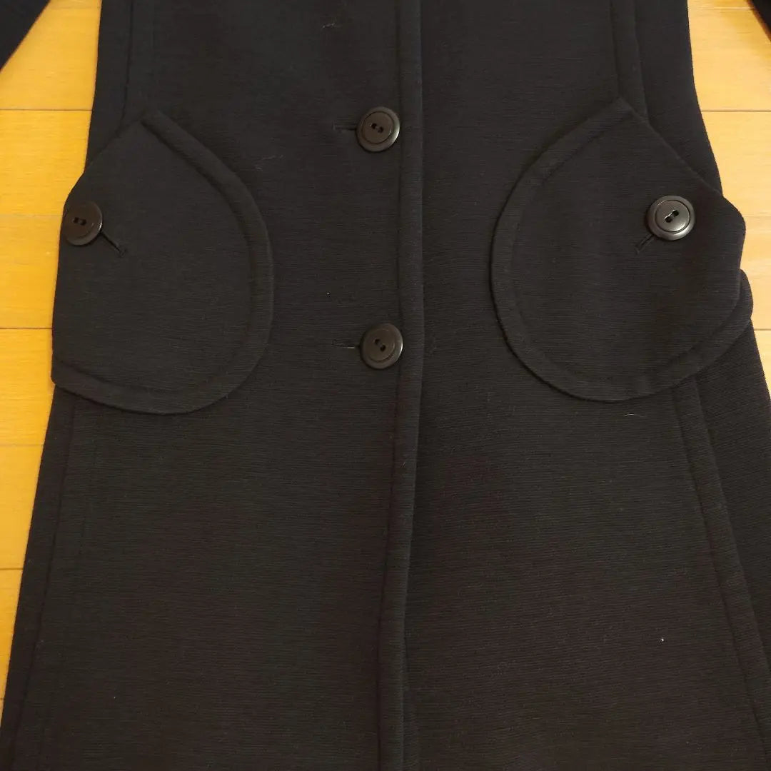 Relacher black wool coat