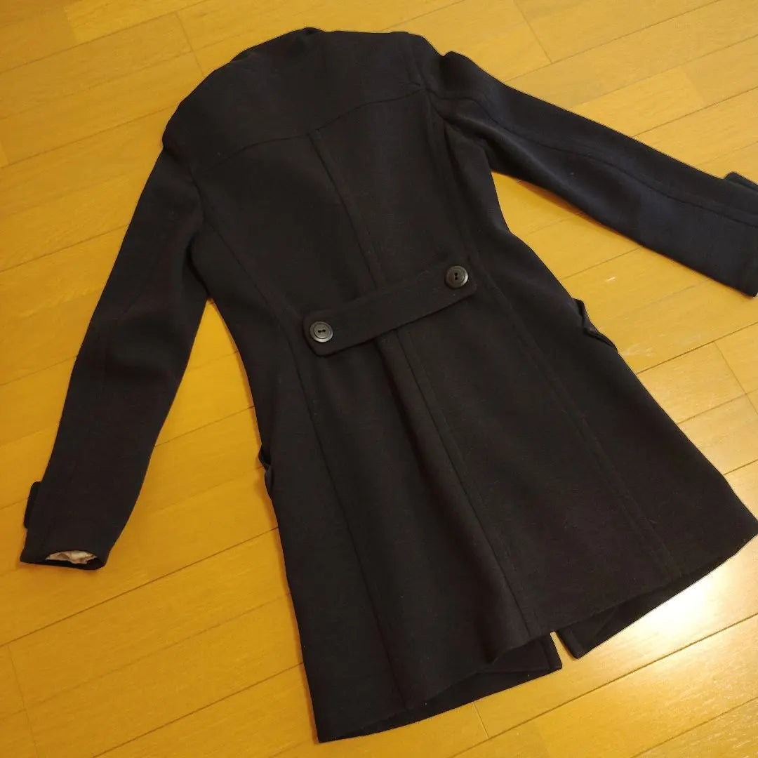 Relacher black wool coat