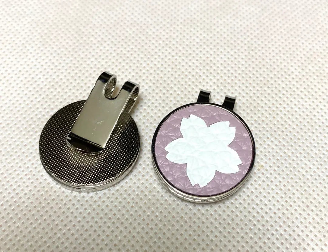 Golf marker flower type golf ball label 2 golf tag hat clips | ゴルフ マーカー 花型ゴルフボールラベル2個 ゴルフタグ ハットクリップ