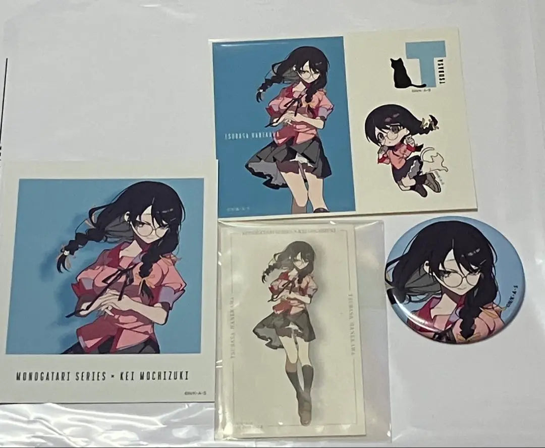 Bakemonogatari series Hanekawa Tsubasa Loft collaboration Can badge Sticker sticker card