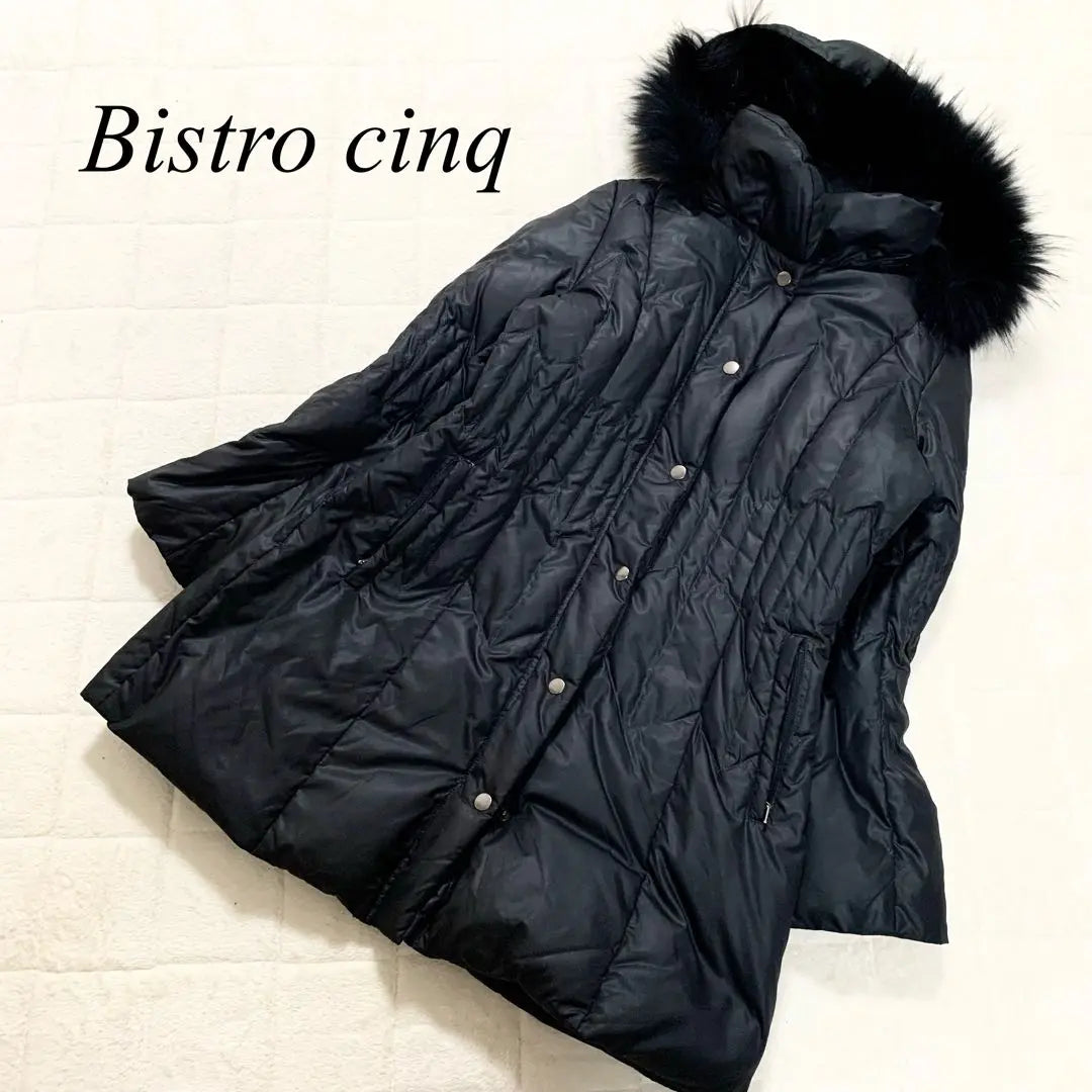 Mujer BISTRO CINQ Chaqueta De Plumas Bistro Sunk Larga L Negro | Bistro Cinq ビストロサンク ダウンジャケット ロング L ブラック