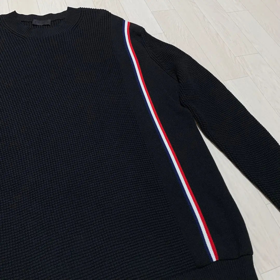 Extreme Beauty Moncler 2022 Knit Sweater Black XL 3P219 | 極美品　モンクレール　2022 ニット　セーター　ブラック　XL 3P219