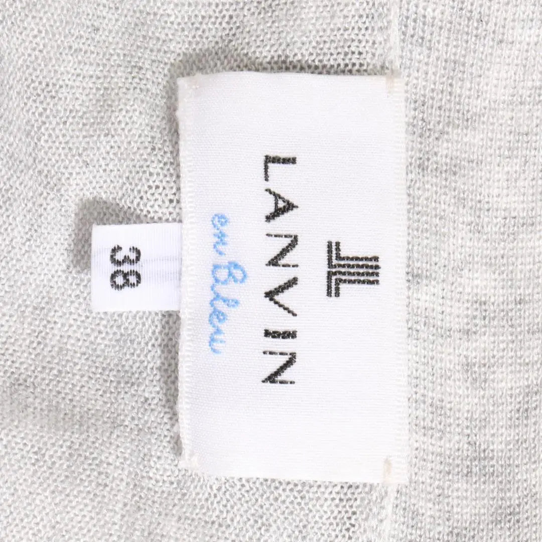 ★Good condition★ LANVIN en Bleu Cardigan Long sleeve Knee length Front opening Ribbon | ★美品★ LANVIN en Bleu　カーディガン　長袖　膝丈　前開き　リボン