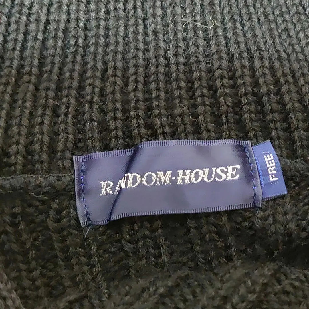 RANDOM-HOUSE Rib Knit Cardigan Full Zip 100% Wool