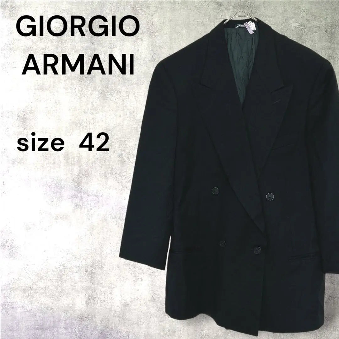 r414 [Giorgio Armani] Chaqueta de doble sastrería fabricada en Italia, años 90