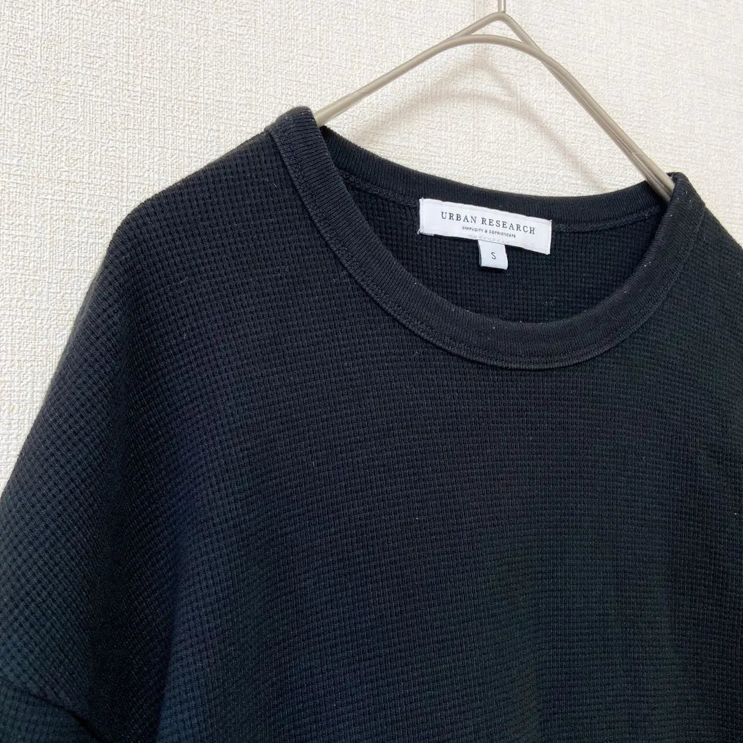 [Urban Research] Stuffed Waffle Long Sleeve Black S Simple