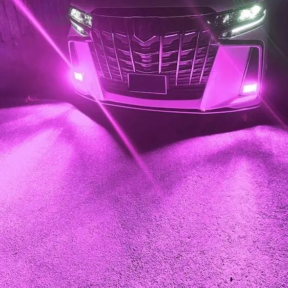 【¡El más fuerte! ️HB4 rosa x blanco, ¡2 colores para cambiar! Niebla LED