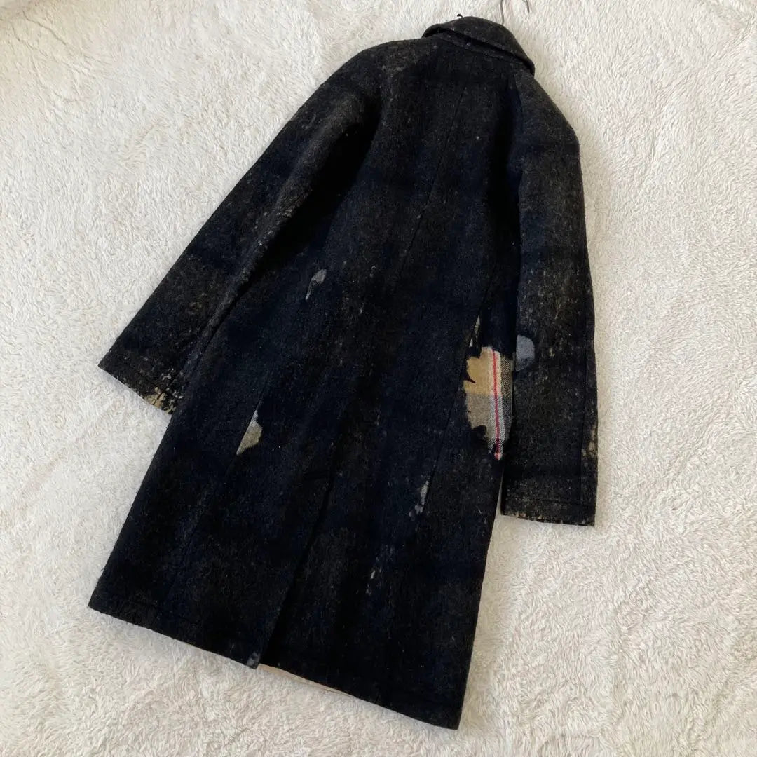 Rare JUNYA WATANABE Damage Processing Wool shrinking Chester coat