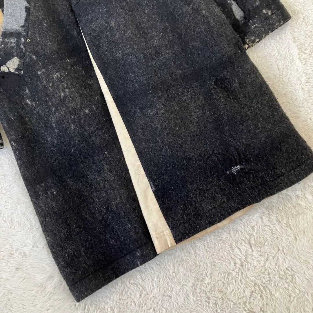 Rare JUNYA WATANABE Damage Processing Wool shrinking Chester coat | 希少 JUNYA WATANABE ダメージ加工 ウール縮絨 チェスターコート